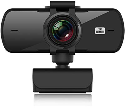 4smarts 2K HD USB Universal Webcam mit Mikrofon Cam Schwarz Kamera Laptop PC Zubehör
