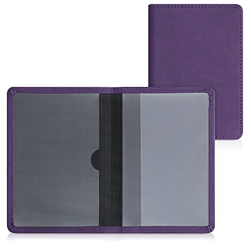 kwmobile Porte permis de Conduire Carte Grise avec Compartiments Cartes Passeport - Étui Portefeuille de Protection en Simili Cuir Violet