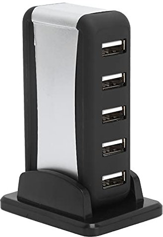 Annadue Hub USB 2.0 a 7 Porte, Hub di Estensione Dati USB 480 Mbps Ad Alta velocità, con Alimentatore, per PC, Laptop, Desktop, Vista/XP/Me/ 2000/98, ECC.(EU)