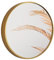 BD ART Wandspiegel Rund Spiegel 60 cm mit Gold eleganter Holzrahmen