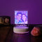 flowers Hua Personalisierte 3D Glas Foto Lampe Umweltbeleuchtung für Mädchen und Kinder Valentinstag Geschenkbox kostenlos