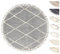 Wohnzimmer Shaggy Teppich Ø120 cm Silber Diamantmuster, Super Soft Moderner Hochflor Teppich