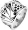 Taffstyle Herren Ring Edelstahl Massiv Breit Herrenring Männer Biker Rocker Schmuck Poker Karten Royal Straight Flush Größe 65 (20.7)