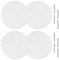4 Packs 5 Inch Ceiling Cover Plate Metal Flat Round Electrical Cover Blank Circle Wall Plate with Screws Ceiling Fan Switch Cap Cover, Holes Are Spaced 2.75 Inch, White (For 3-1/2 inch Electrical Box)