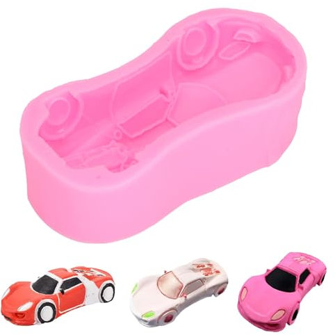 HERCHR Silikon-Schokoladenformen, Autoform Kuchenbackform, Muffinform Backform, 3d Silikon Kuchenform Klein Für Fondant, Süßigkeiten, Geburtstagstorte Mit Automotiv, Schokolade Gelee Süßigkeiten Form
