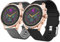 Blueshaweu Compatible avec Michael Kors Gen 6 Bracelet,Bande en Tissé de Remplacement Réglable Sangle Rechange avec Accessoires Compatible avec Michael Kors Gen 6 (2 packs - Noir+Gris)