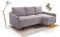 Siblo Sofa mit Schlaffunktion 220x110x137 cm - Elegante Ecksofa mit Schlaffunktion - Couch L Form 3 Sitzer für Wohnzimmer - Komfortables Schlafsofa - Sofa 3-Sitzer - Hellgrau - Rechts