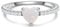 GLANZSTÜCKE MÜNCHEN Damen Herz-Ring aus 925/- Sterling Silber mit Mondstein (synth.) Zirkonia weiß - Motivring Herzschmuck Silberring Solitärring