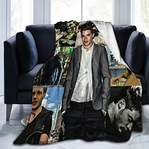 LOUJIN Dominic Schauspieler Sherwood superweiches Flanell-Fleece, leichte Überwurfdecke, Klimaanlagendecke, Couch, Sofa, Schlafzimmer, 125 cm x 100 cm
