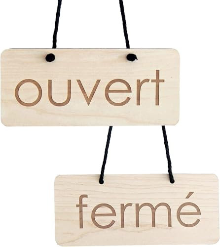 Smile BB Panneau Ouvert Fermé pour Magasins, Entreprises, Restaurants, Panneau en Bois Ouvert Fermé