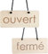 Smile BB Panneau Ouvert Fermé pour Magasins, Entreprises, Restaurants, Panneau en Bois Ouvert Fermé