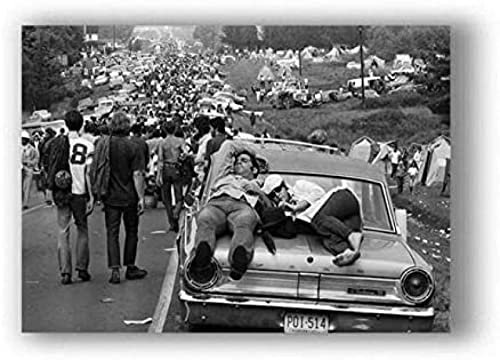 Poster Woodstock Rockmusik-Festival-Poster, Leinwandgemälde, Wandkunst, Bilder, Poster Und Drucke, Heimdekoration 50X70Cm Kein Rahmen