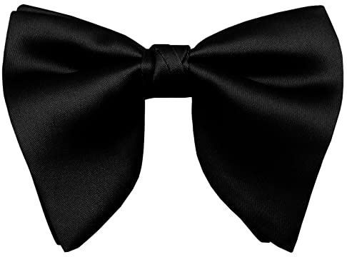 Mantieqingway Bow Ties for Men, Pre Tied Bowtie Adjustable Oversize Mens Bow Tie for Tuxedo, Vest, Wedding, Party, Graduation (black)