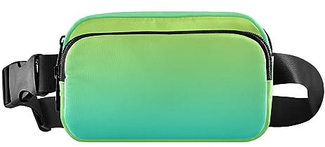 Triangle Modern Art Umhängetasche Herren Hüfttasche für Reisen Einkaufen Wandern Radfahren Laufen, 20,3 x 13,5 x 5,8 cm, Gelb Cyan Farbverlauf