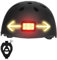 Indicador de Luz Trasera de Bicicleta NIUAWASA - Control Remoto Inalámbrico Casco de Bicicleta Luces Traseras de Señal De Giro 6 Modos Impermeable USB Recargable Luz Trasera Intermitente de Advertenci