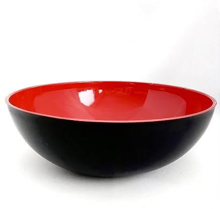 meytrade Große moderne Dekoschale Halloween Süßigkeiten Schale Schüssel rot und schwarz aus Kunststoff