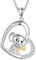 ONEFINITY Elefanten Halskette 925Er Sterlingsilber Elefant Sonnenblume Zirkonia Anhänger Niedlicher Elefant Tierschmuck Geschenke Für Männer Frauen Mädchen