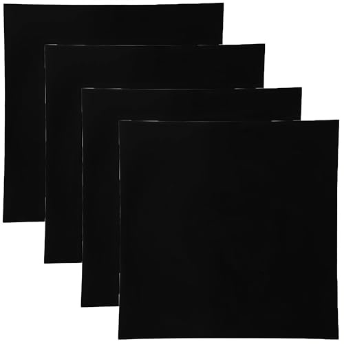 BLUESKY Elegant & Chic Chargers Square Flat Black - 13 (Pack of 4) - Durable Material - Ideal for Dinner Parties & Events