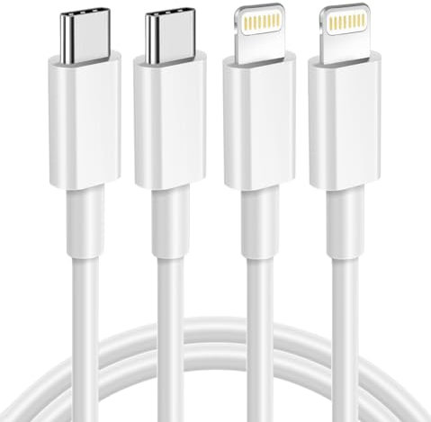 USB C to Lightning Cable 1M 2Pack iPhone Charger Cable [MFi Certified] iPhone Fast Charger Cable USB-C Power Delivery Charging Cord for iPhone 14 13 12 11 XS XR X Pro Max Mini 8 7 6S 6 Plus 5S SE
