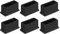 QUARKZMAN 6Pcs Embouts de Pieds de Chaise Carrés en PVC, 50mm x 20mm OD, Noirs, pour Protéger Les Pieds de Meubles, Les Coussins de Pied de Table, Les Capuchons de Protection de Sol