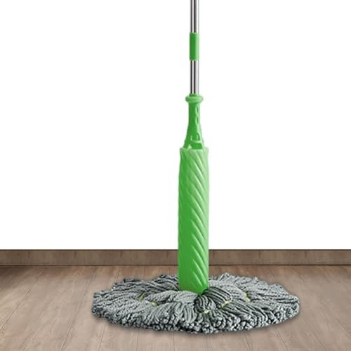 2 In 1 Dehydrated Twist Mop, Floor Cleaner With Replaceable Heads, Long Handled, Wet And Dry For Hardwood, Laminate, Tile Floors
