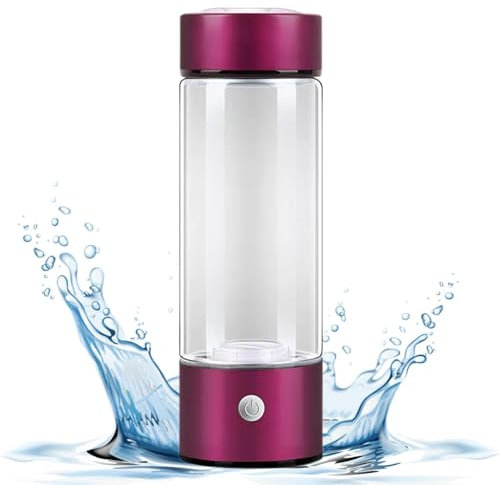 Generador de agua de hidrógeno, botella de agua portátil, botella de agua recargable por USB de gran capacidad - Taza de agua de 420 ml de calidad alimentaria, botella extraíble al aire libre