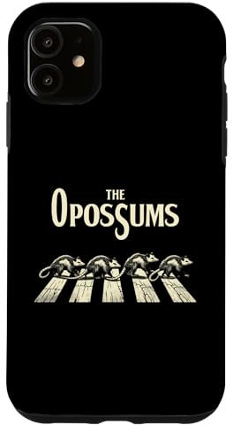 iPhone 11 Retro Opossum Crossing Rock Men Women Kids Funny Opossum Case