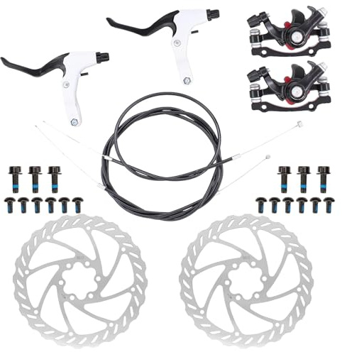 IUSOT Kit de frein à disque pour vélo, disques de frein de 160 mm pour vélo, frein mécanique pour vélo de montagne et vélo de course, frein de haute qualité, réglage des plaquettes sans outil