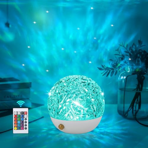 Apexxus Luminorthe – Lampe cube océan, 16 couleurs, projecteur de vagues de l'océan avec télécommande, projecteur de lumière d'étoiles pour enfants, projecteur de galaxie pour chambre d'enfant, fête