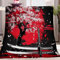 Kuscheldecke Orientalisch Japanisches Schwert Blumen Bunt, Weiche Flauschige Flanell Decke Für Bett Couch Sofa Stuhl, Warm Personalisierte Bedruckte Kuscheldecke Für Zimmer Deko 220 x 240 cm