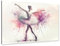 artboxONE Alu-Print 45x30 cm Balletttänzer in Aquarell von Künstler Paul Rommer