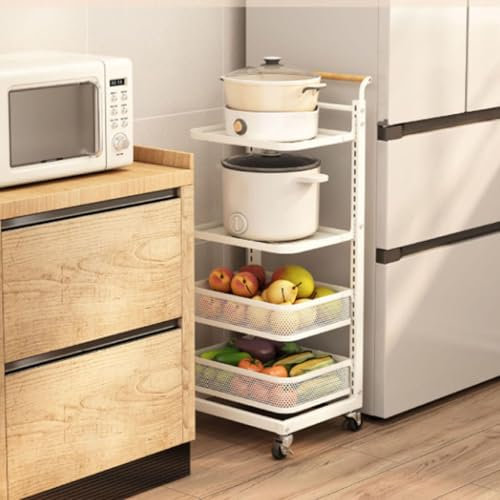 3 Tier Saucepan Storage Stand Rack with Microwave Shelf White Kitchen nizer for Pot Holder and Cupboard nization