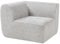 [en.casa] Sofa-Modul Hurvas Eckelement mit Armlehne Eckteil Sofa-Element Bouclé gepolstert 108 x 108 x 76 cm Couch-Element Grau