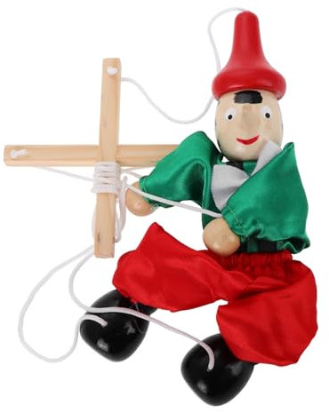YARNOW Marionetta Legno Interattiva Con Fili Artigianale Per Spettacoli Teatrali Educativo Per Adulti e Assortiti