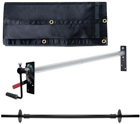Heavy-Duty Dump Truck Tarp Kit, with Rear Anti-Sail Bow Set (with 7'x18' PVC Mesh Tarp)