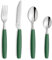 Beckmann & Rommerskirchen VALOA Besteck Set 4 Personen - 16-teilig - Dunkelgrün - Spülmaschinenfest - Hochglanzpoliert - Essbesteck: 4x Messer, Gabel, Esslöffel, Kaffeelöffel