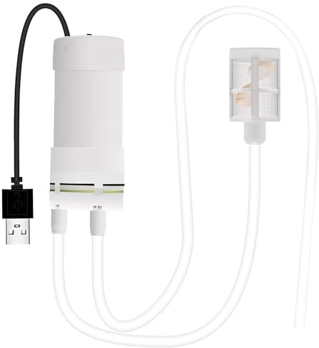 Xevinas Mini Wasserpumpe Klein Selbstansaugende, 5V USB-Betriebene Mini Tauchpumpe Elektrische Pumpe Akkuschrauber mit 1M PVC Schlauch (A)