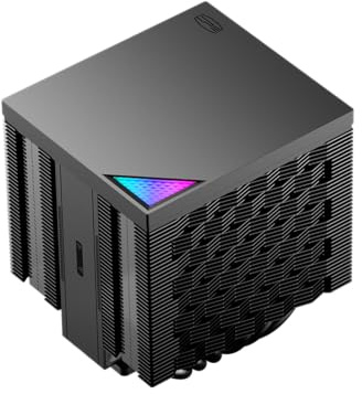 PCCOOLER RZ620M X BK Disipador CPU, 118mm perfil bajo compatible con ITX, tapa superior ARGB, ventilador 100 * 25 PWM doble rodamiento, 6 heatpipes contacto directo, soporta Intel/AMD