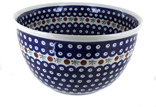 Original Bunzlauer Keramik Schüssel groß - mit Innendekor V=4.5 Liter im Dekor 41