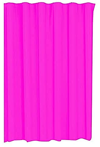 MSV homeXpert Rideau de Douche Plastique PVA 180x200cm Fuschia - Anneaux Inclus