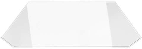 Sechseck 100x100cm - Funkenschutzplatte Kaminbodenplatte Glasplatte f. Ofen Kaminofenunterlage (Sechseck 100x100cm mit Silikon-Dichtung)