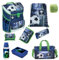 Familando Jungen Schulranzen 1. Klasse · Scooli Campus Fit Schultasche · ergonomisch & leicht · Schulranzen Set für Jungs und Mädchen (9-teiliges Set mit Sporttasche, Fußball Blau)