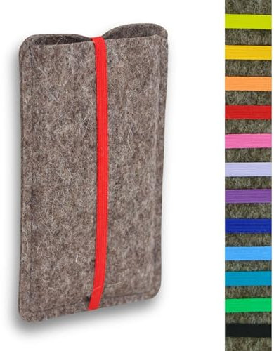 11-lein Filz Handytasche Maßanfertigung | Handgemachte Smartphone Hülle aus Filz | mit Gummiband | passend für iPhone, Samsung & Co. | viele Farben | zuverlässiger Schutz