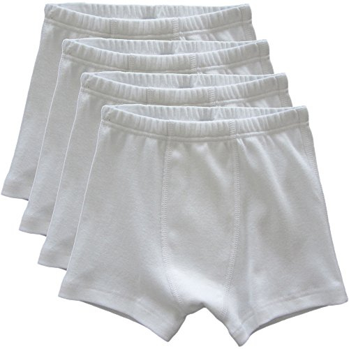 HERMKO 2900 4er Pack Jungen Pants - Reine Bio-Baumwolle, Farbe:weiß, Größe:164