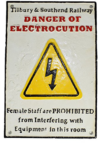 Tilbury & Southend Railway Danger of Electrocution Sign Plaque Wall Train