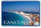 Cancun Mexico - Postcard Style Design - 7cm x 4.5cm - Novelty Tourism Fridge Magnet.