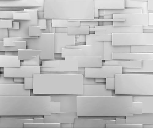 decomonkey Fototapete 3d Effekt Modern, 400x280 cm, XL, Abstrakt grau