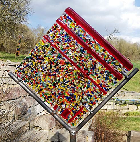 Gartenskulptur Farbentraum aus Glas und Metall