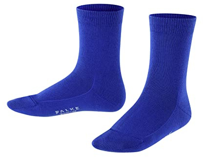 FALKE Unisex Kinder Socken Family K So nachhaltige Baumwolle einfarbig 1 Paar, Blau Cobalt Blue 6054, 19-22