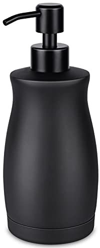 LALA DOLCE Seifenspender, Edelstahl, Mattschwarz, für Küche und Badezimmer, Handgeschirr, Lotion (Mattschwarz, 390 ml)